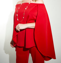 Load image into Gallery viewer, Off the Shoulder Top with Cape