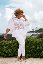 Load image into Gallery viewer, Cotton Eyelet and Gauze Tunic