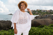 Load image into Gallery viewer, Cotton Eyelet and Gauze Tunic