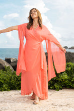 Load image into Gallery viewer, Wrap Around Crepe Maxi Dress