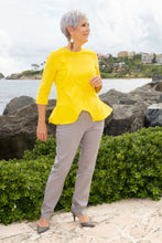 Load image into Gallery viewer, Asymmetrical Ruffled Top with Sleeves
