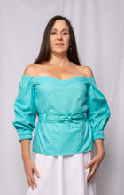 Load image into Gallery viewer, Shirred Sleeve Off-Shoulder Top
